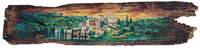 Vista de Fontanilles, pintura sobre fusta de Xavier Bisbe